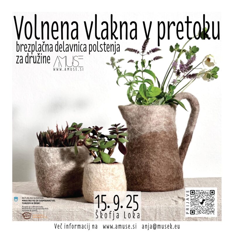 Delavnica Volnena vlakna v pretoku za družine